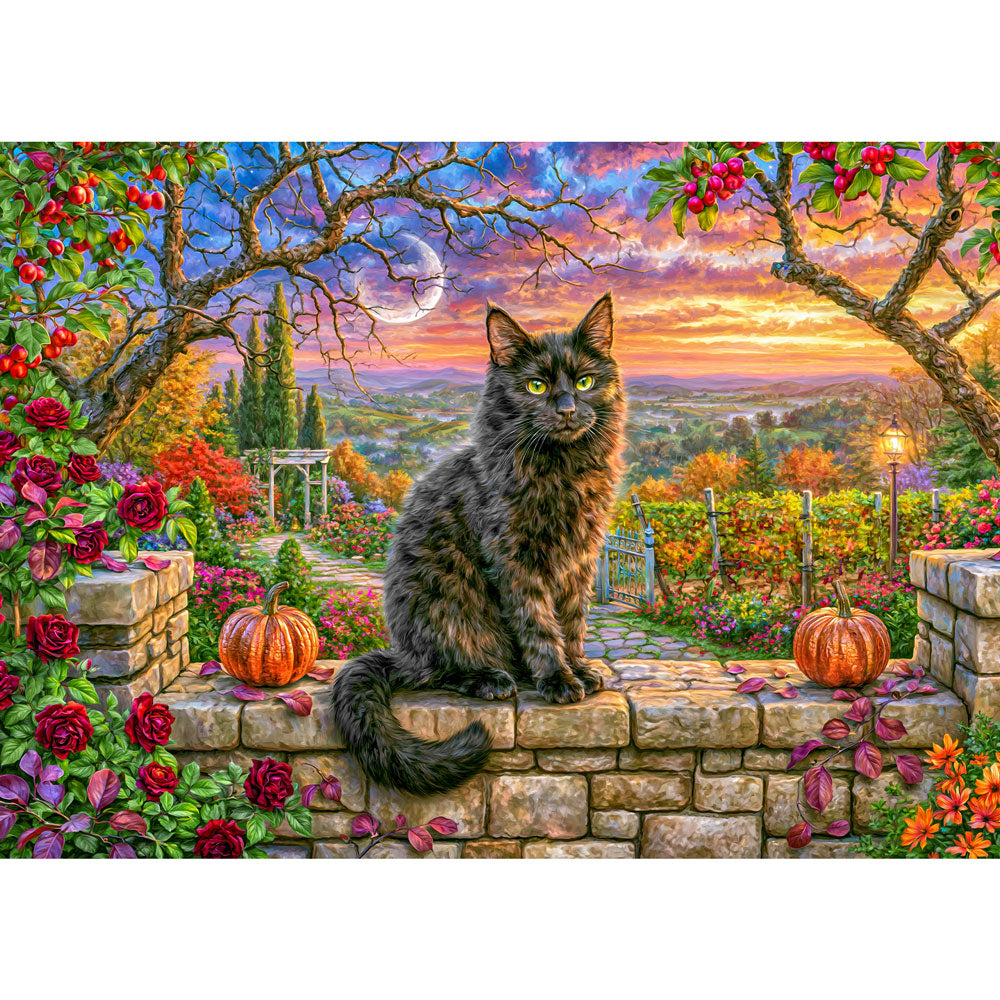 5D Diamond Painting – Samtpfote im Herbstgarten | Unique Diamond