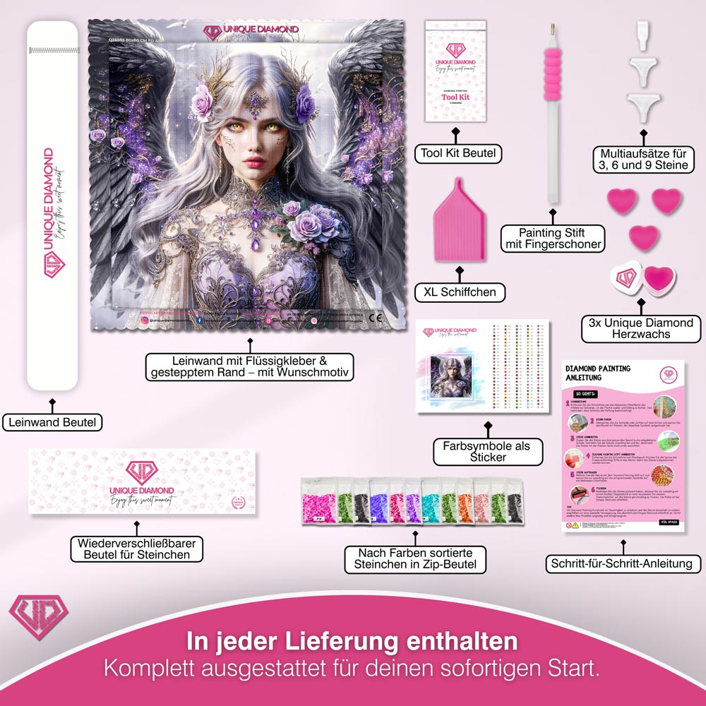 5D Diamond Painting – Schattenengel der Rosen