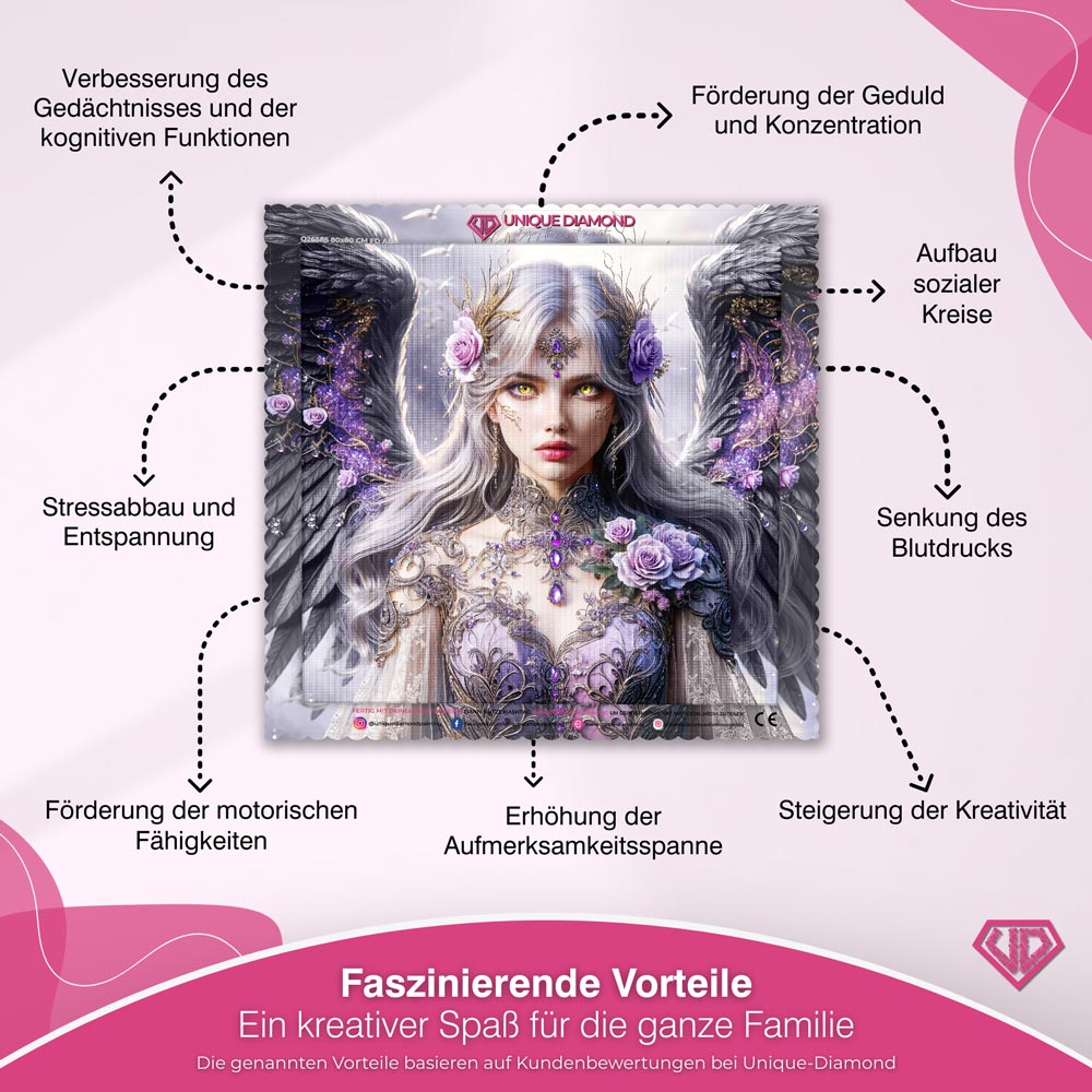 5D Diamond Painting – Schattenengel der Rosen