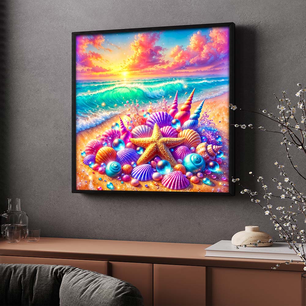 5D Diamond Painting – Schatz der Sonnenmuscheln, Unique-Diamond