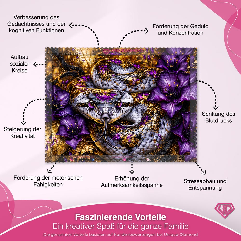 5D Diamond Painting – Schlange der Violetten Versuchung