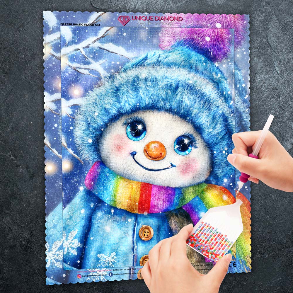 5D Diamond Painting – Schneemann Flocki