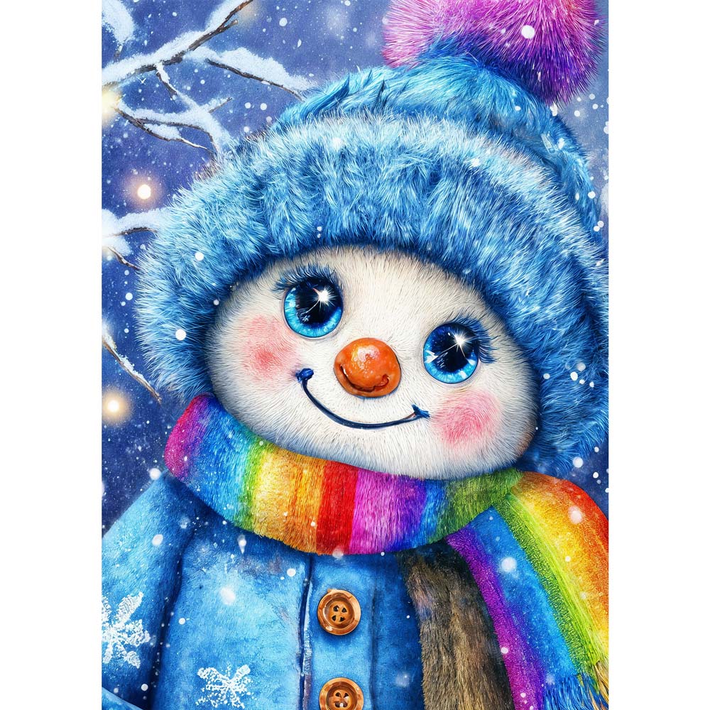 5D Diamond Painting – Schneemann Flocki