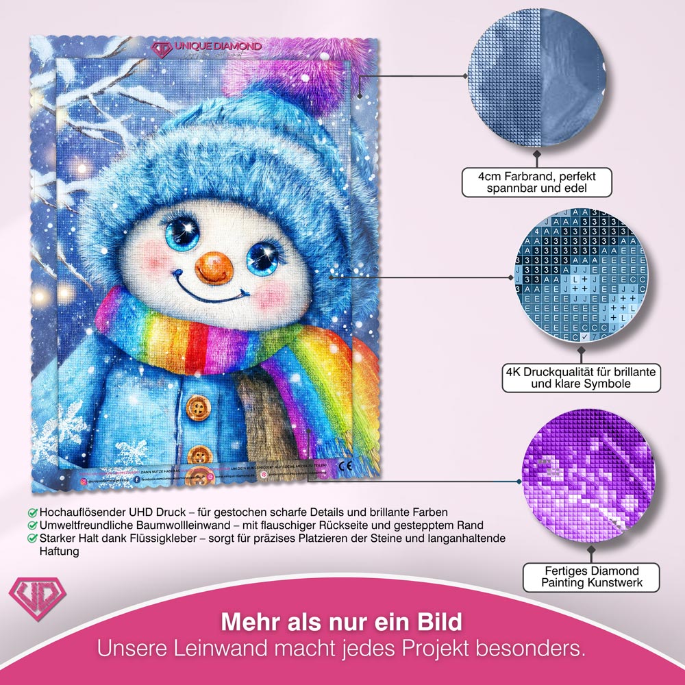 5D Diamond Painting – Schneemann Flocki