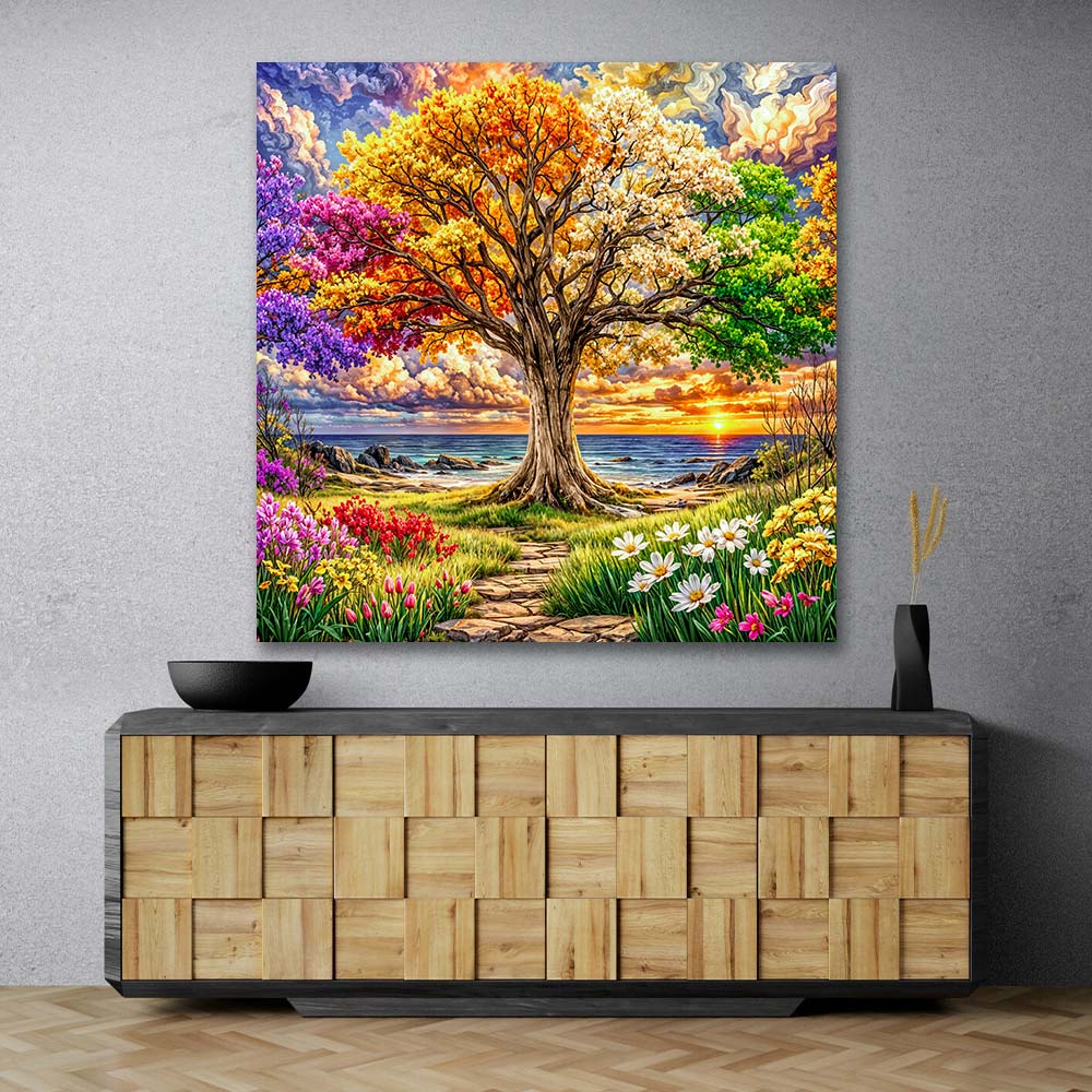5D Diamond Painting – Seasons of Life Unique-Diamond