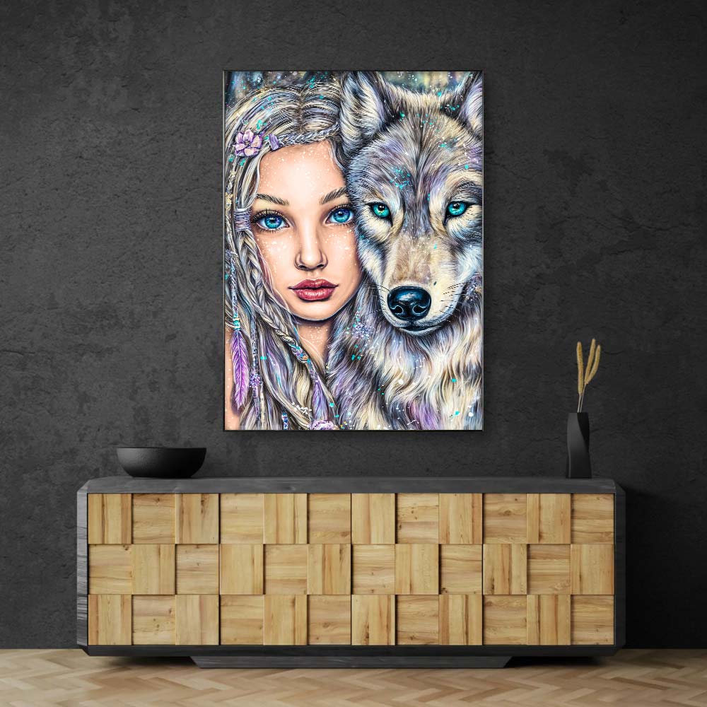 5D Diamond Painting – Seelenblick des Wolfes Unique-Diamond