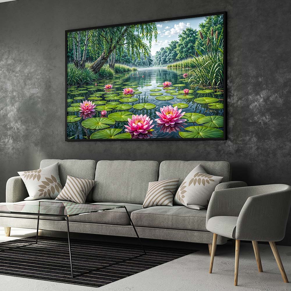 5D Diamond Painting – Seerosentraum der Liora Unique-Diamond