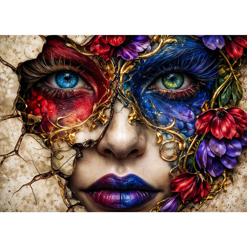 5D Diamond Painting – Shattered Bloom, Unique-Diamond