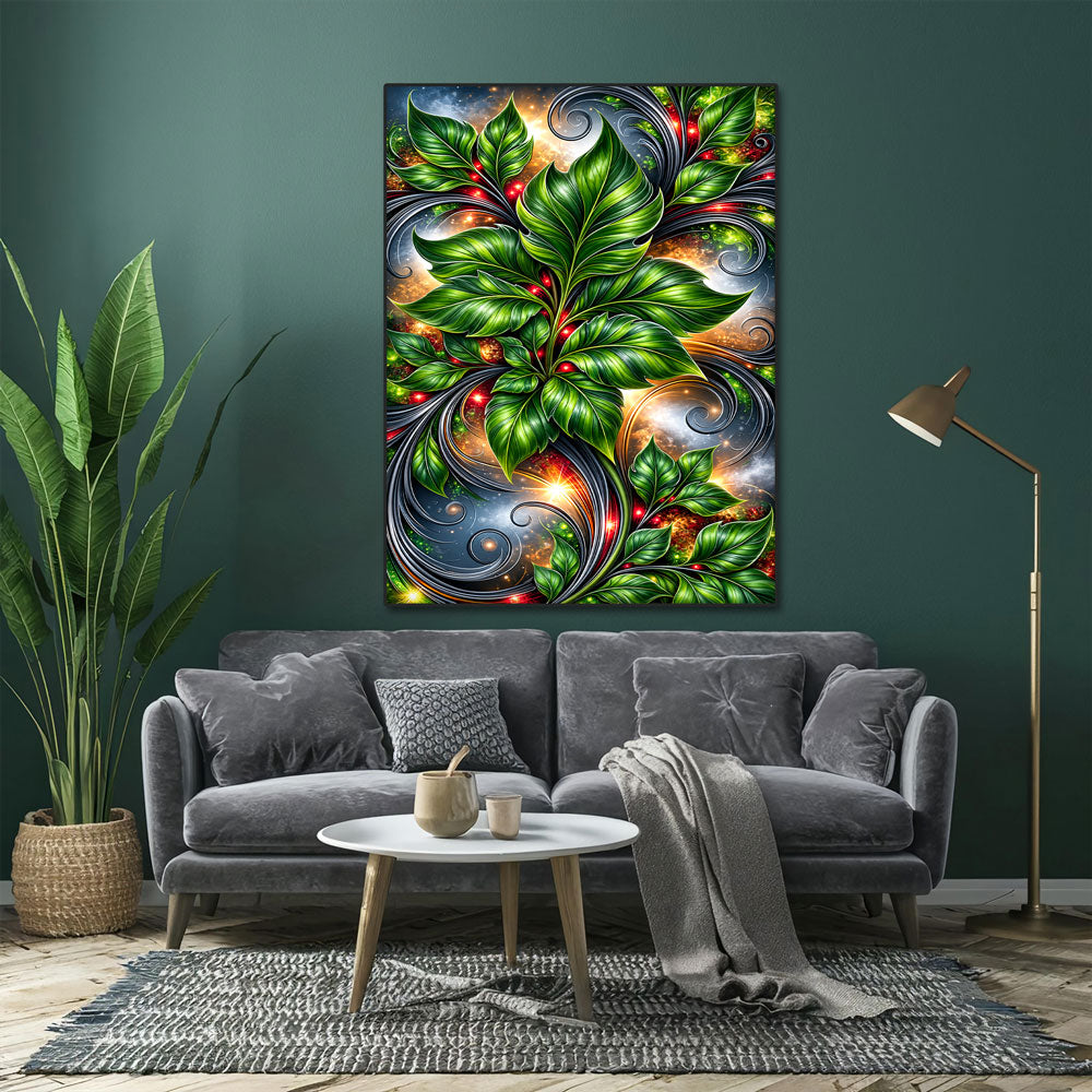 5D Diamond Painting – Smaragdzauber des Lebens