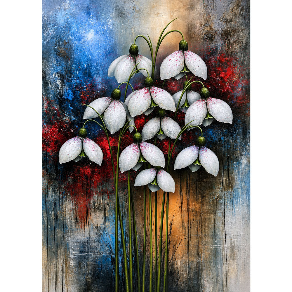 5D Diamond Painting – Snowdrops in a Symphony of Colors | Unique Diamond