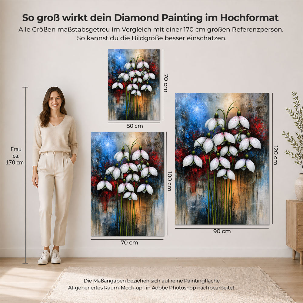 5D Diamond Painting – Snowdrops in a Symphony of Colors