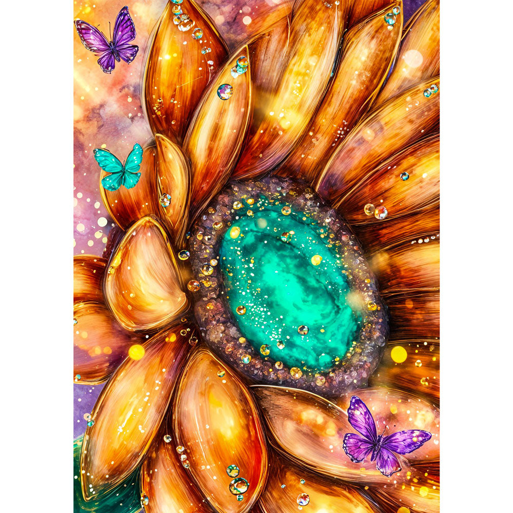 5D Diamond Painting – Sonnenblume des Lichts, Unique-Diamond