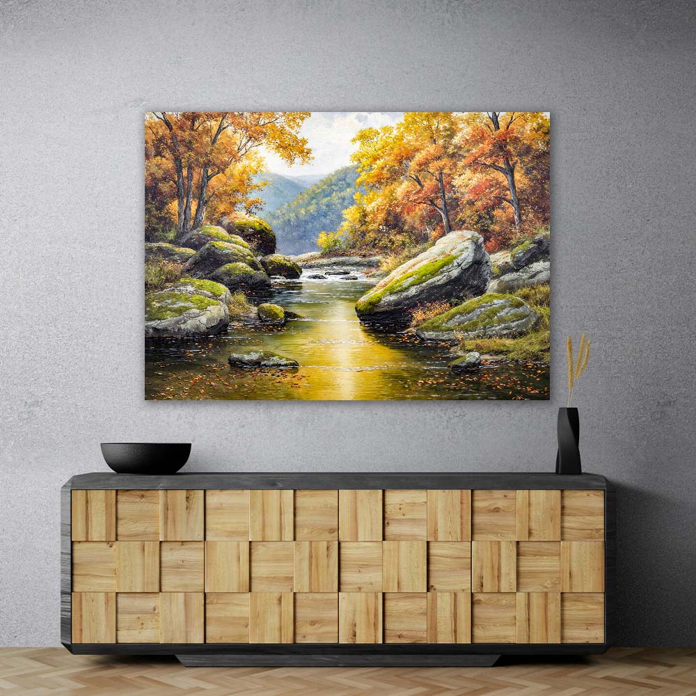 5D Diamond Painting – Sonnenkuss im Herbsttal