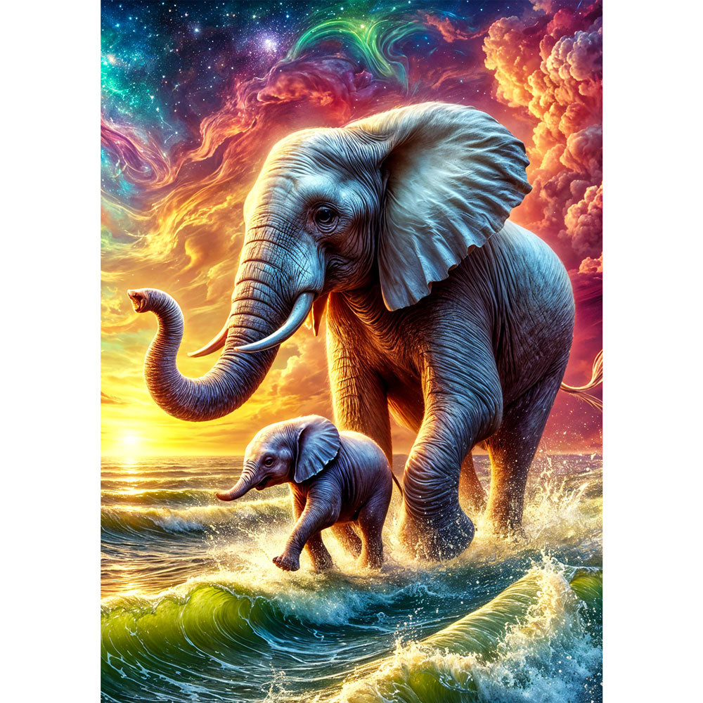 5D Diamond Painting – Sonnenpfade der Giganten, Unique-Diamond