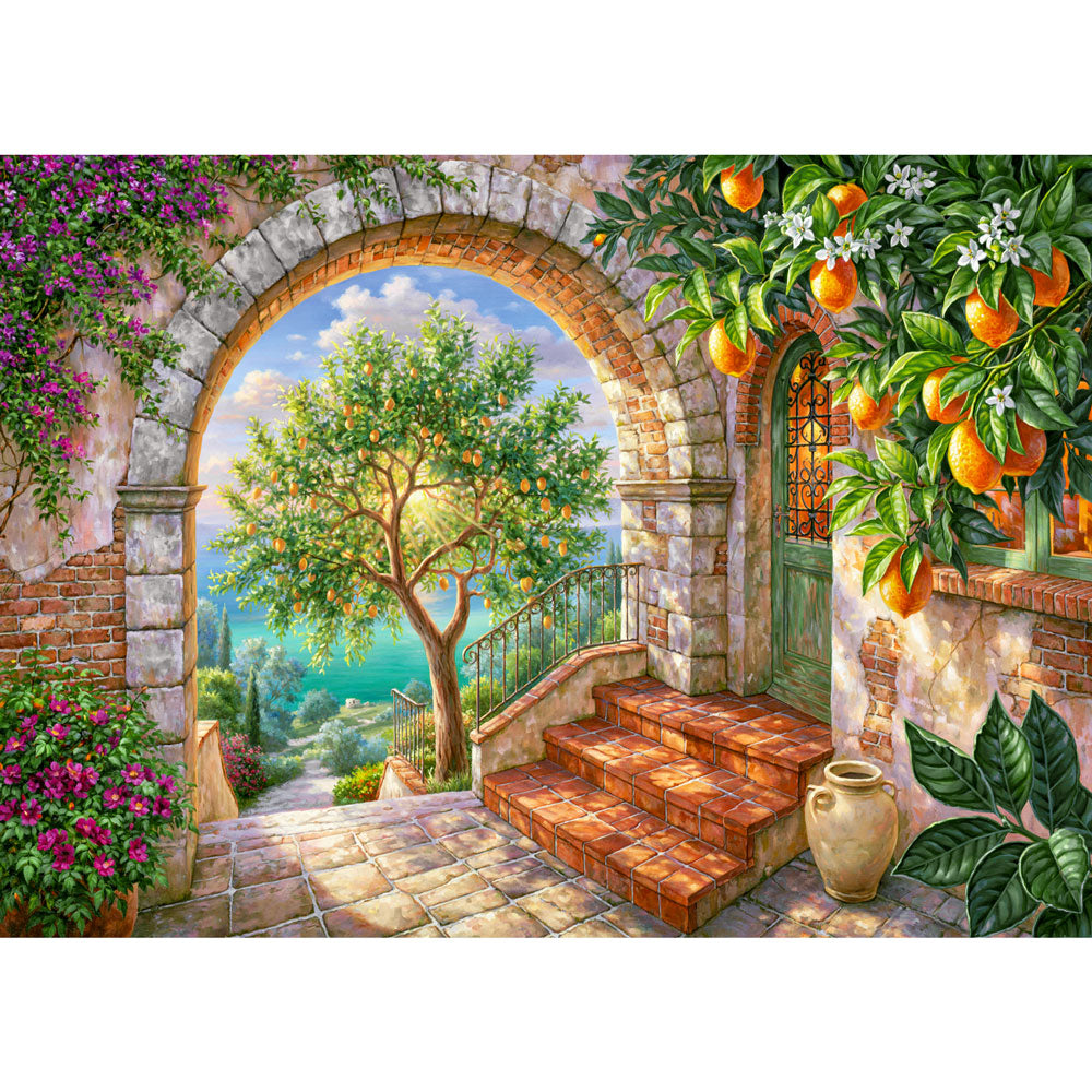 5D Diamond Painting – Sonnentor der Zitronengärten | Unique Diamond