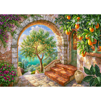 5D Diamond Painting – Sonnentor der Zitronengärten | Unique Diamond