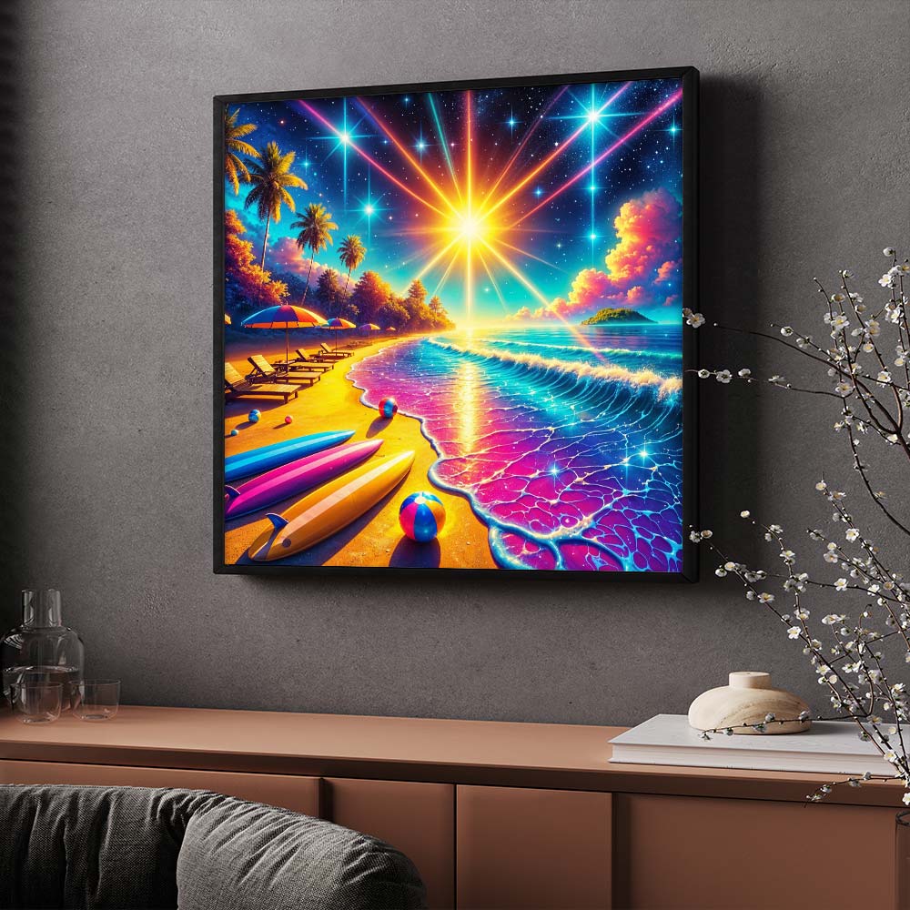 5D Diamond Painting – Sonnenzauber am Traumstrand, Unique-Diamond