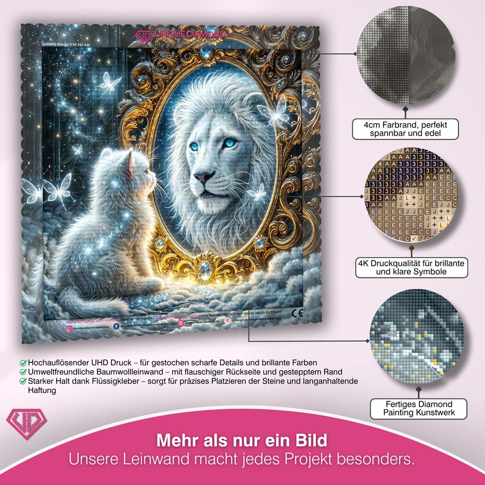 5D Diamond Painting – Spiegelbild der Stärke Unique-Diamond