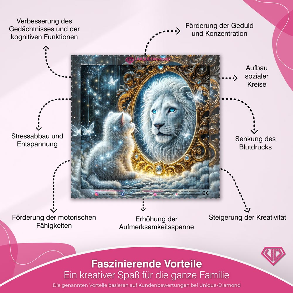 5D Diamond Painting – Spiegelbild der Stärke Unique-Diamond