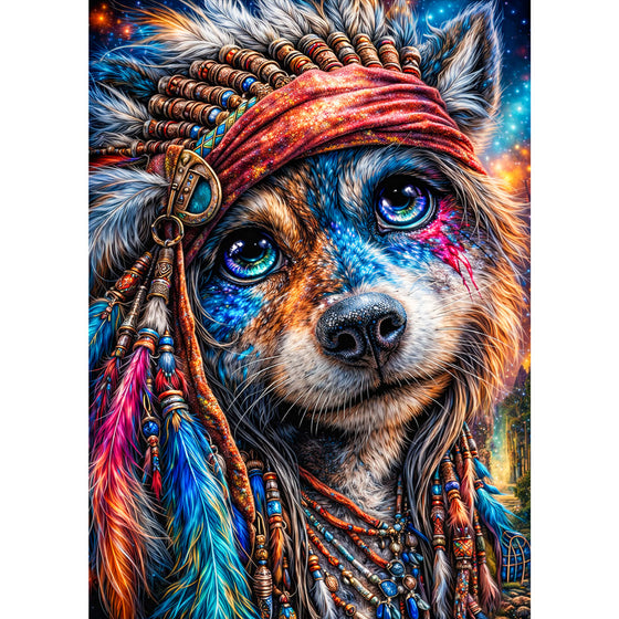 5D Diamond Painting – Spirit Wolf, Unique-Diamond