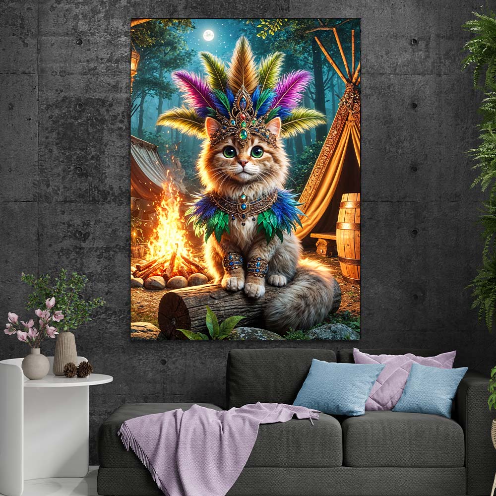 5D Diamond Painting – Stammeskönigin Minka, Unique-Diamond