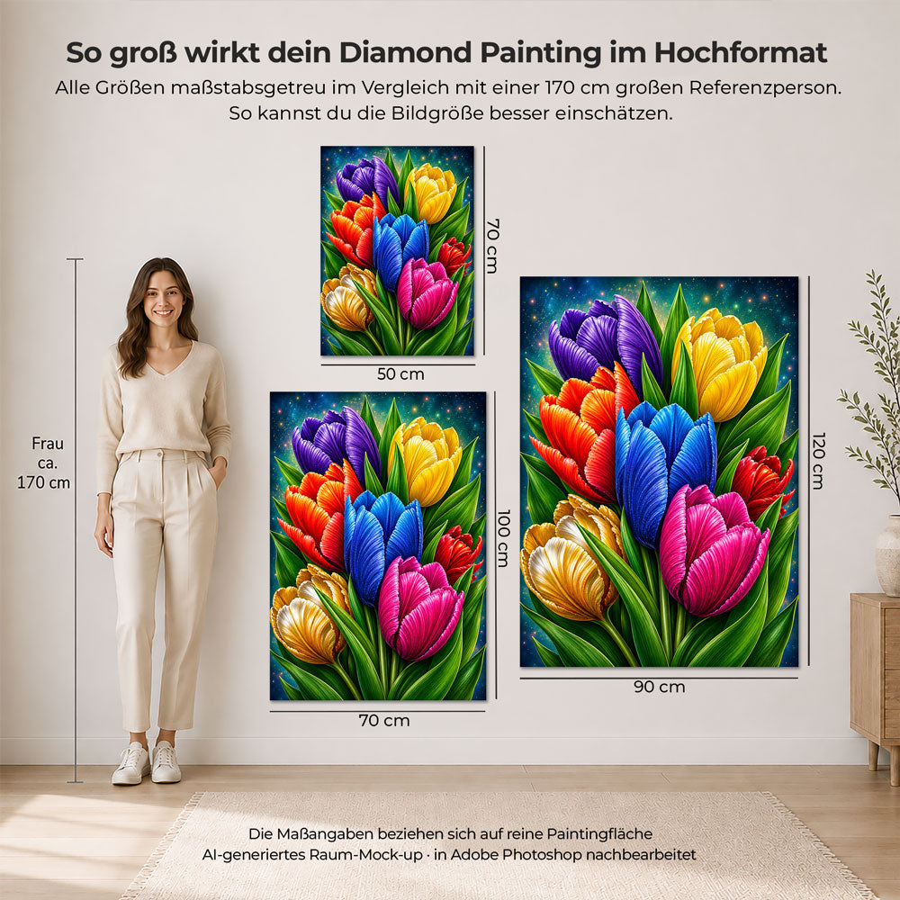 5D Diamond Painting – Starlight Tulip Symphony