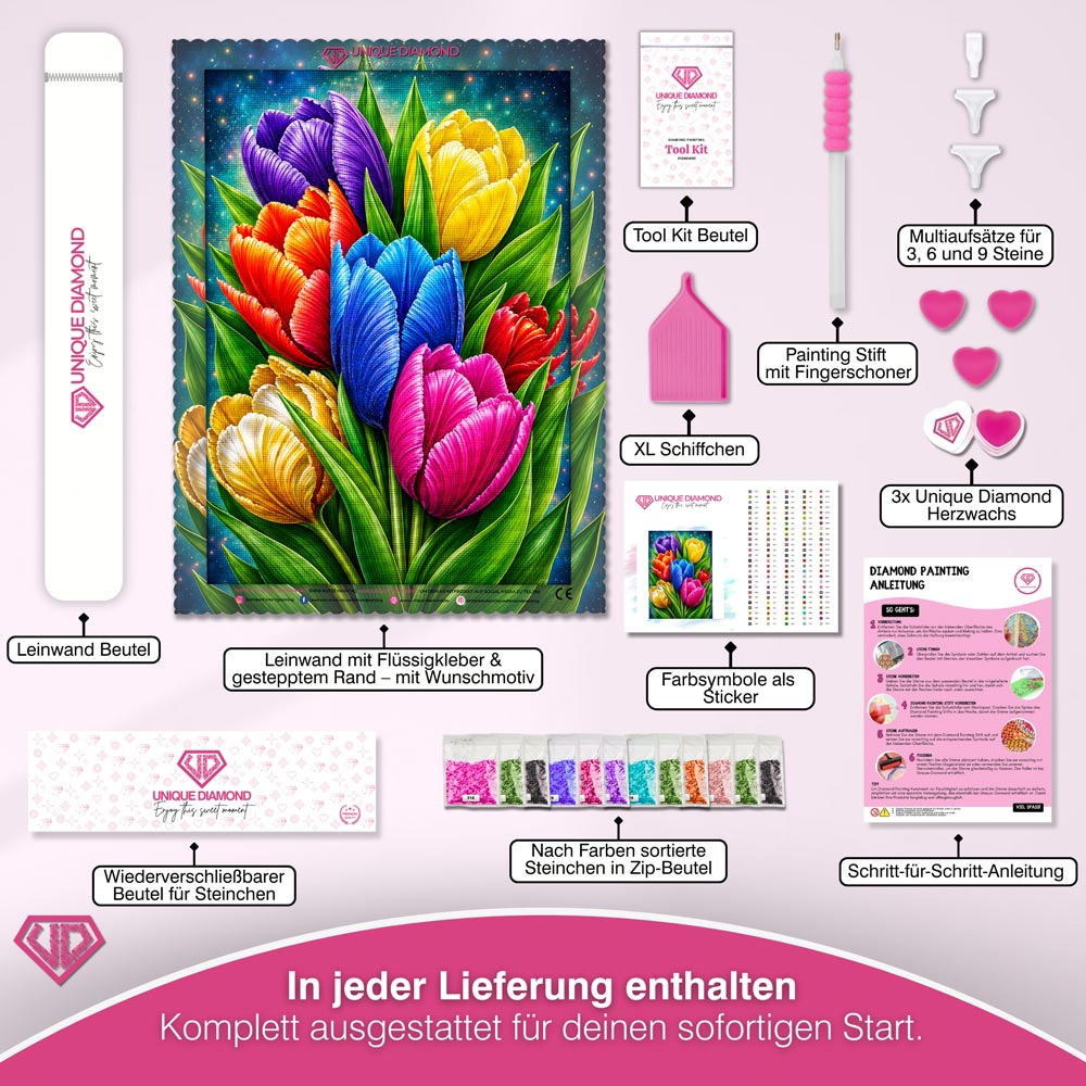 5D Diamond Painting – Starlight Tulip Symphony