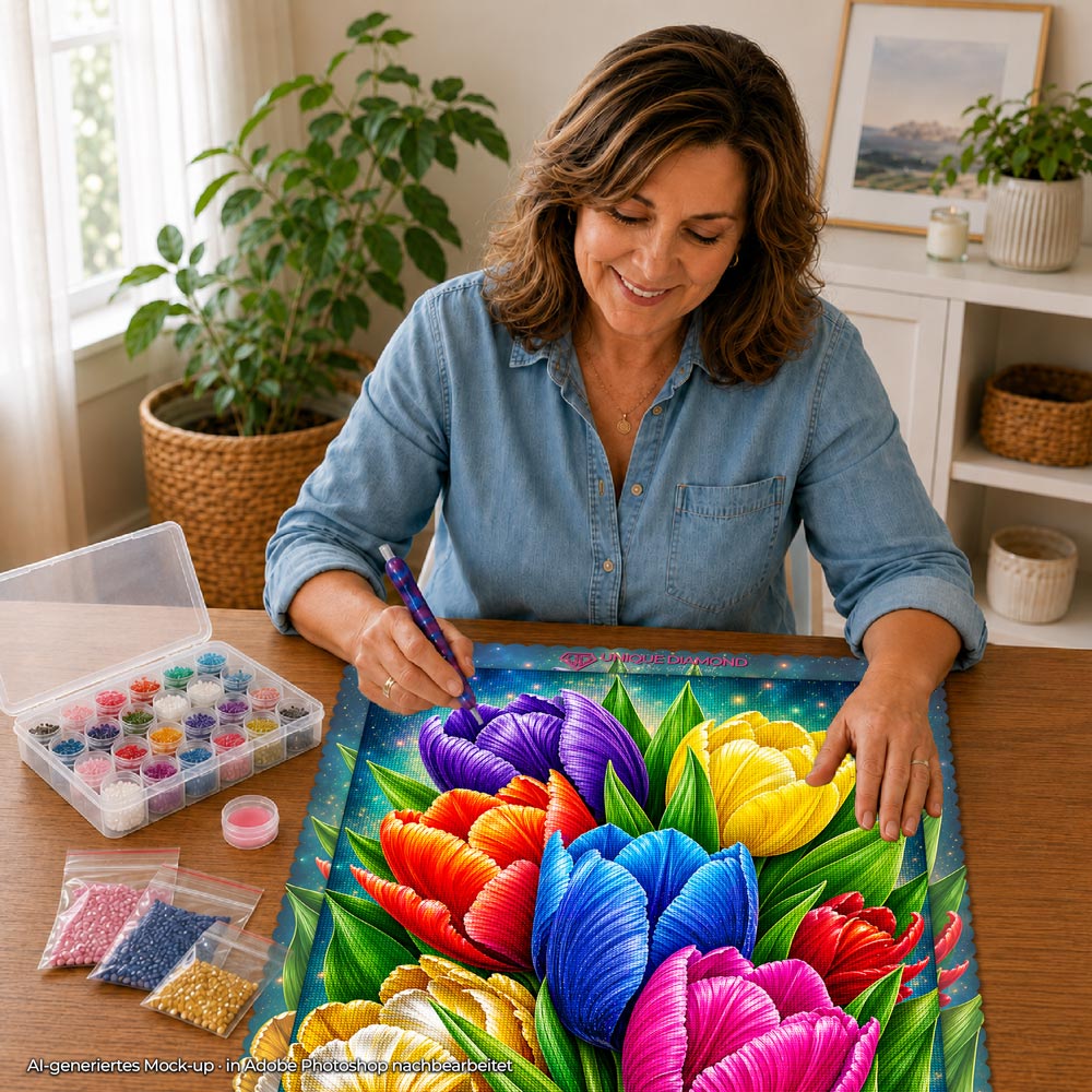 5D Diamond Painting – Starlight Tulip Symphony