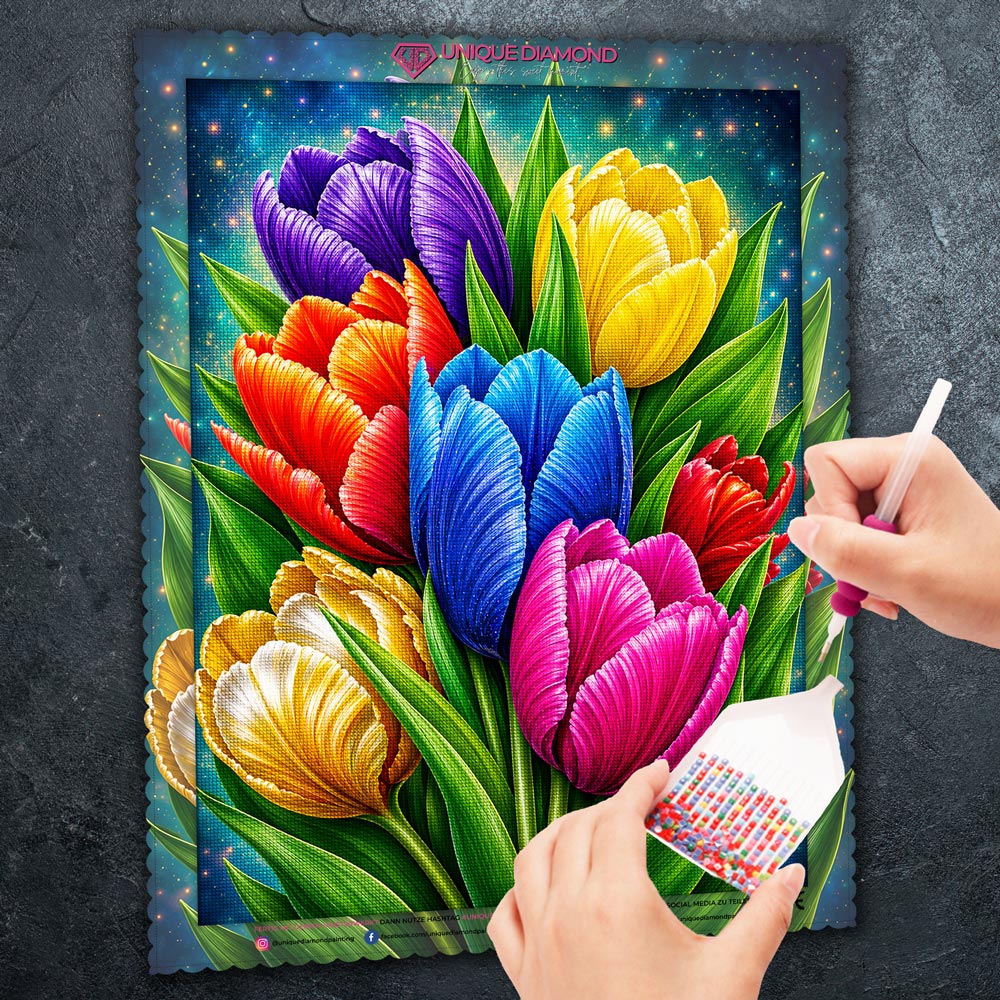 5D Diamond Painting – Starlight Tulip Symphony