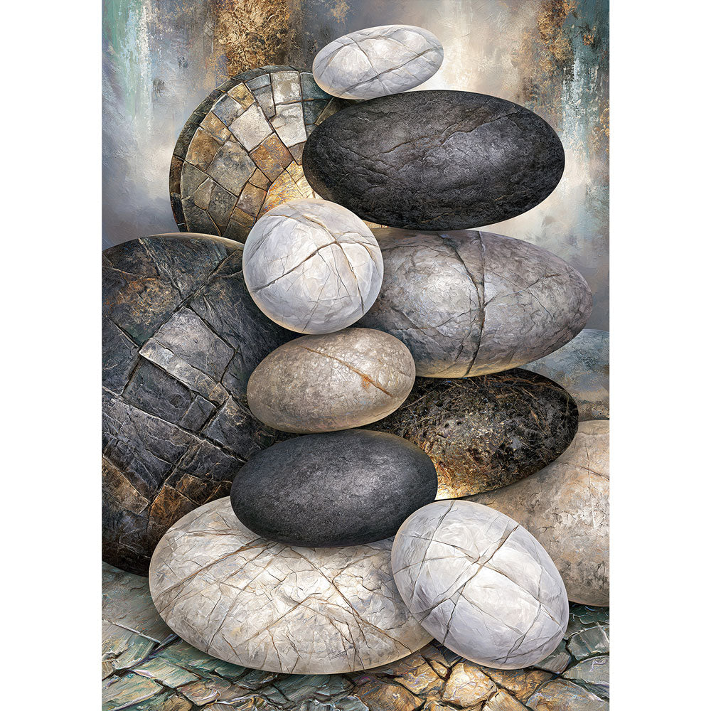 5D Diamond Painting – Stille Balance der Steine | Unique Diamond