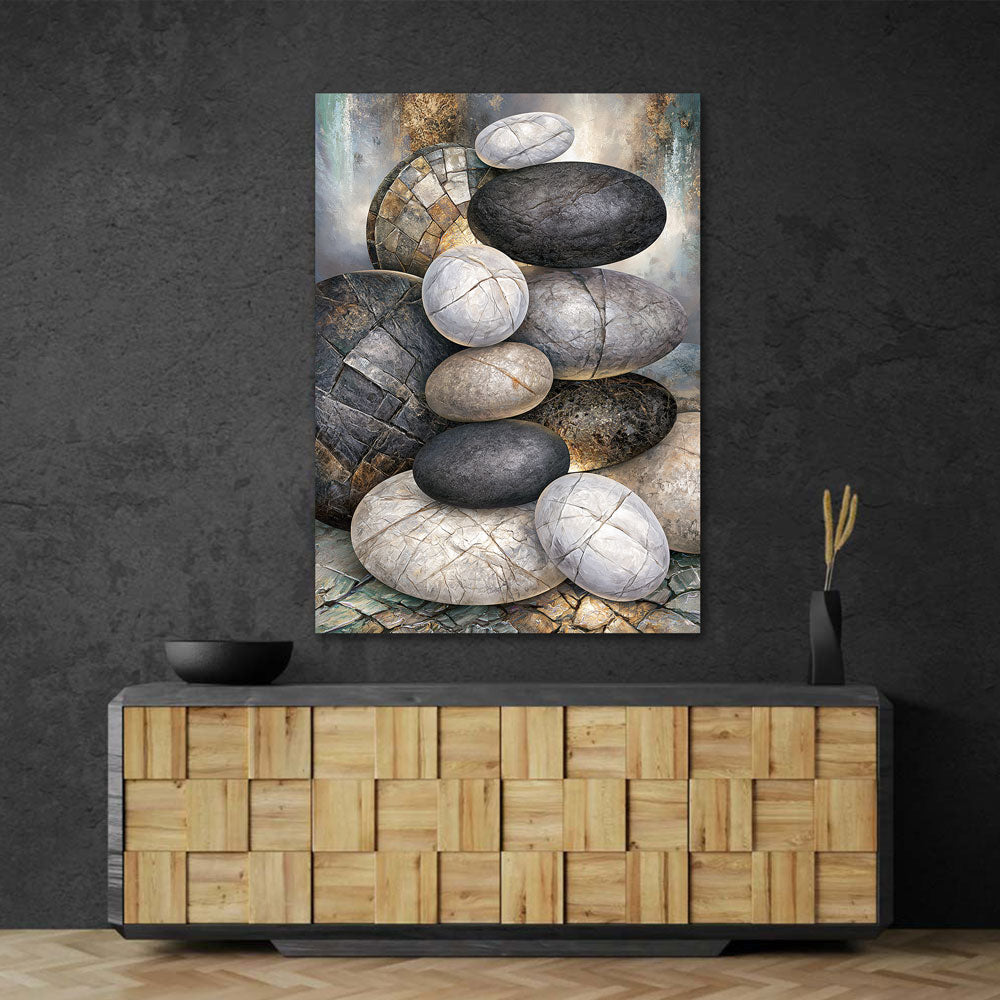 5D Diamond Painting – Stille Balance der Steine