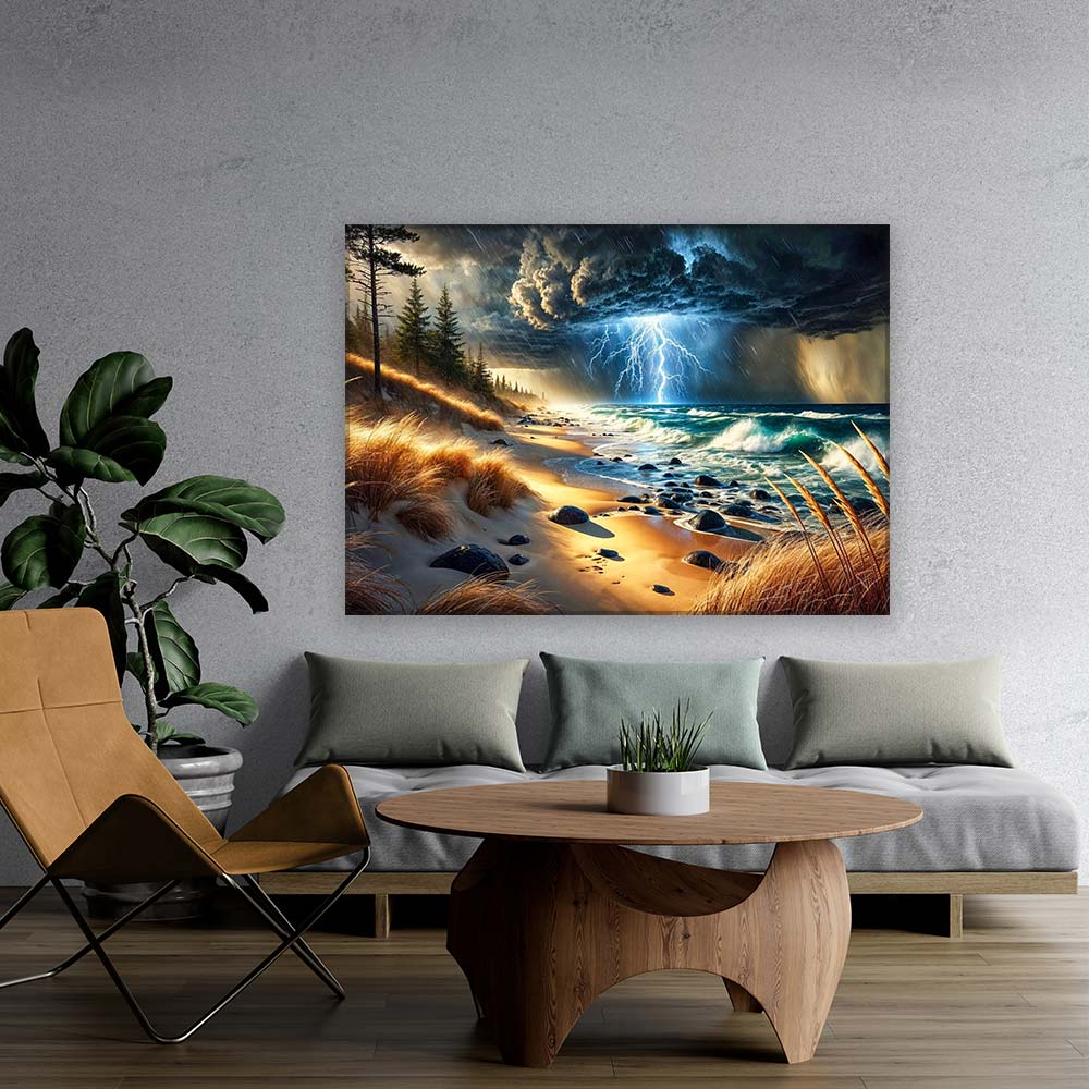 5D Diamond Painting – Sturmherz am Ozean, Unique-Diamond