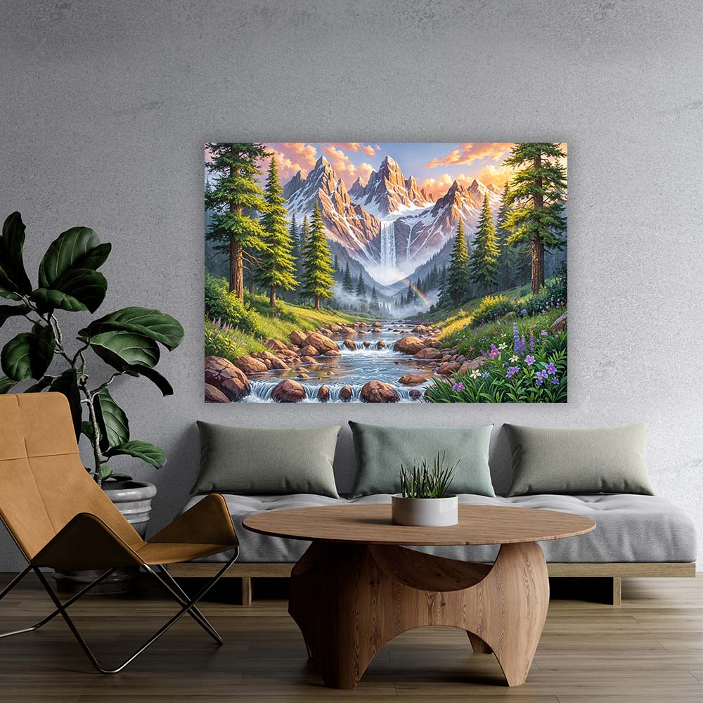 5D Diamond Painting – Tal der ewigen Morgenröte, Unique-Diamond