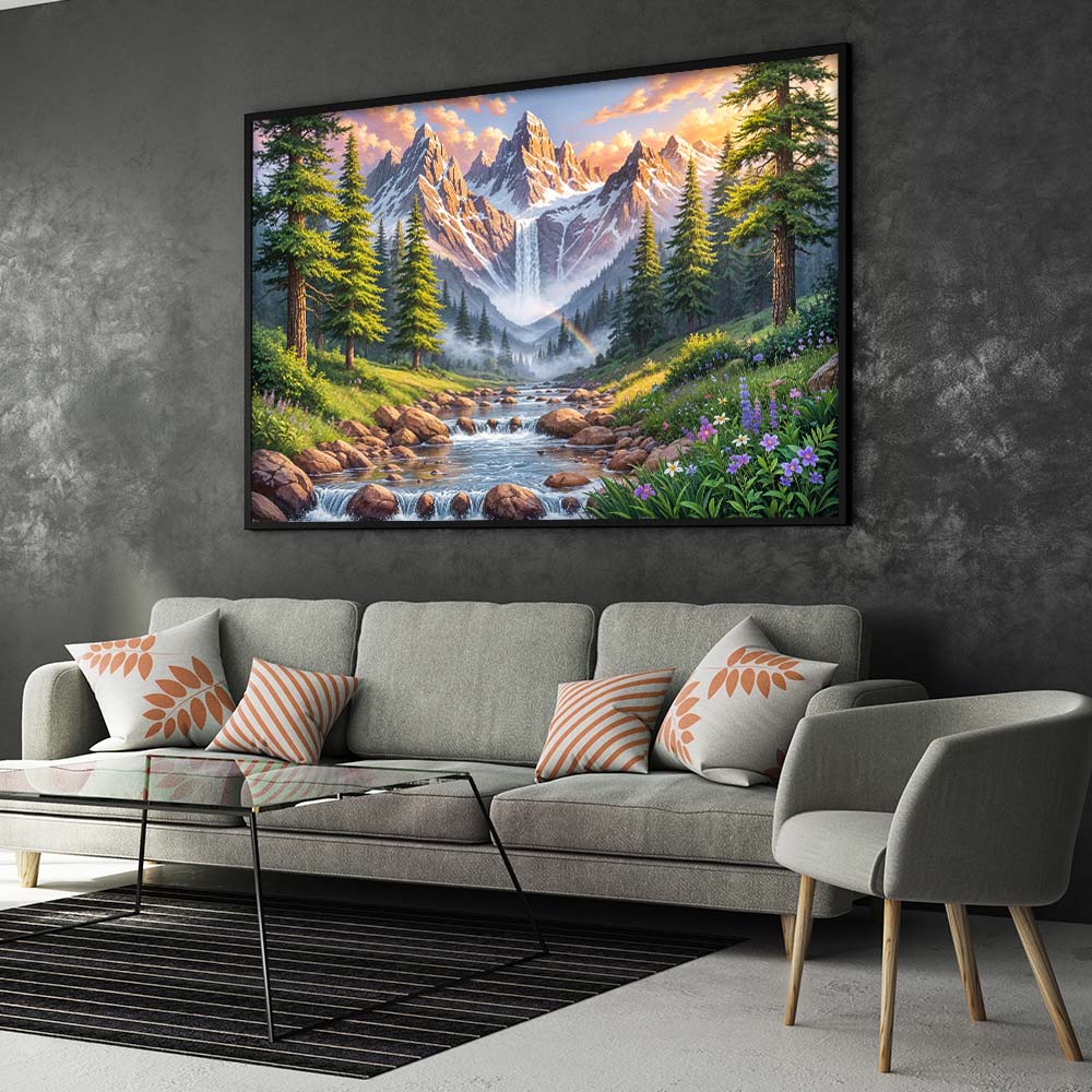 5D Diamond Painting – Tal der ewigen Morgenröte, Unique-Diamond