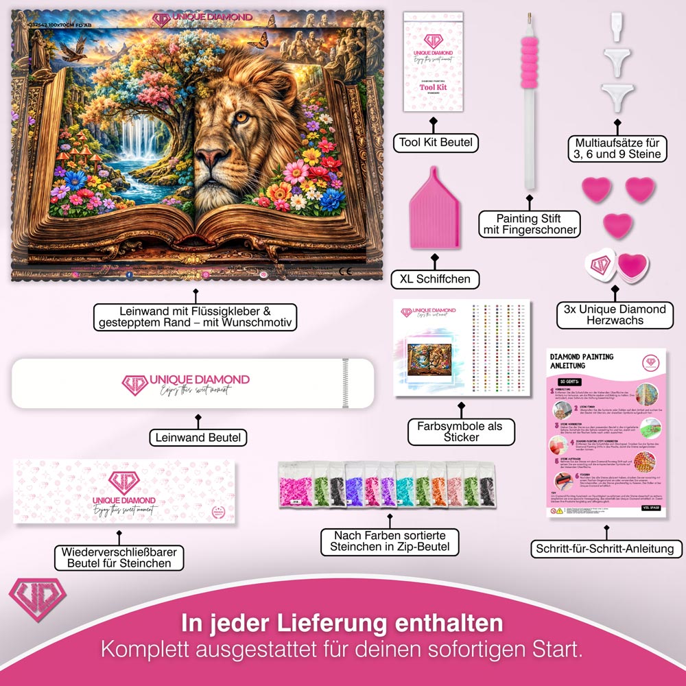 5D Diamond Painting – Tale of the Golden Heart Unique-Diamond