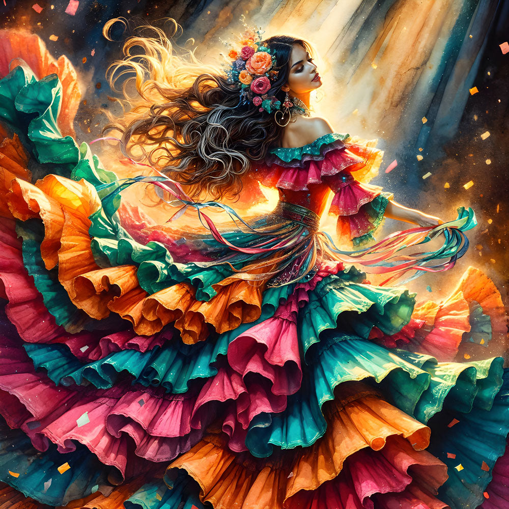5D Diamond Painting – Tanz der Farben Unique-Diamond
