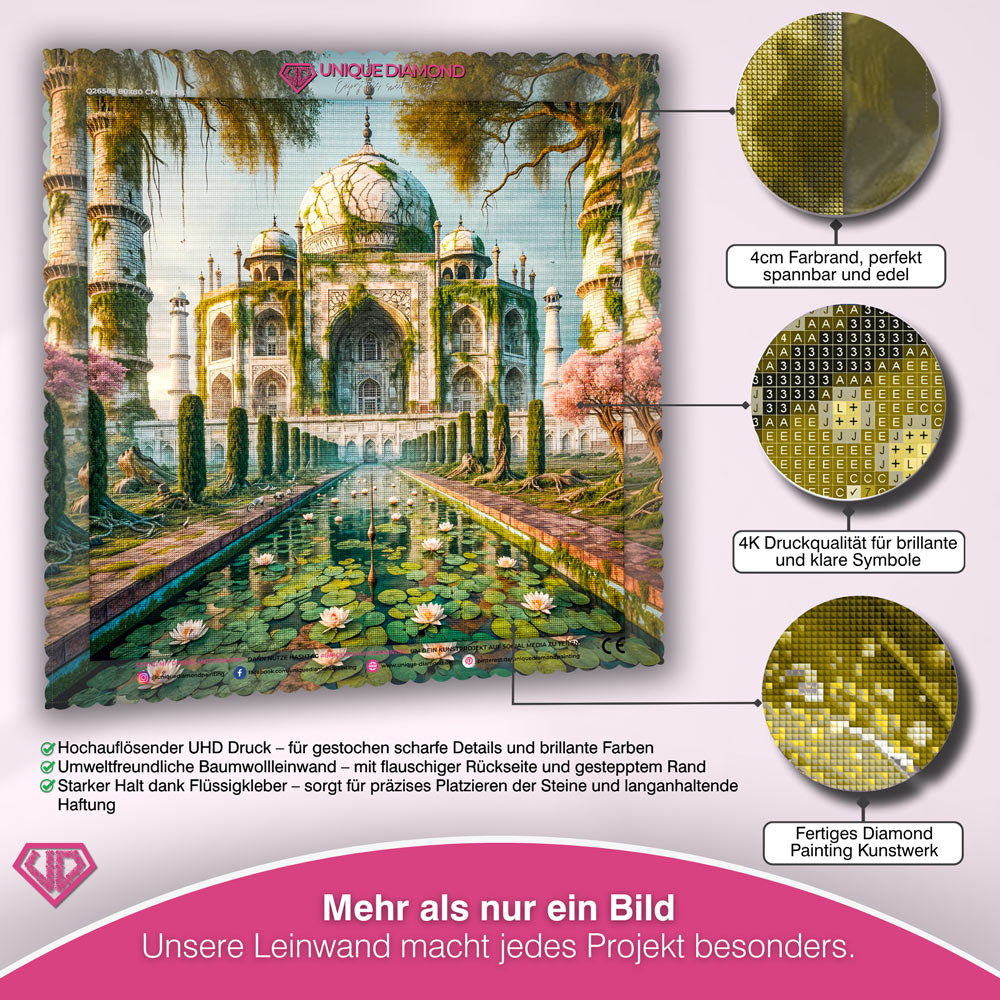 5D Diamond Painting – Tempel der Vergessenen Blüte Unique-Diamond