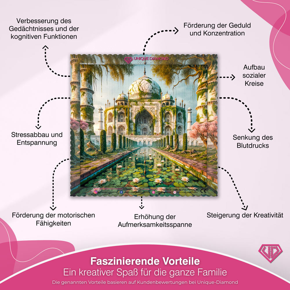 5D Diamond Painting – Tempel der Vergessenen Blüte Unique-Diamond