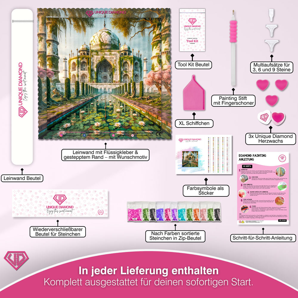 5D Diamond Painting – Tempel der Vergessenen Blüte Unique-Diamond