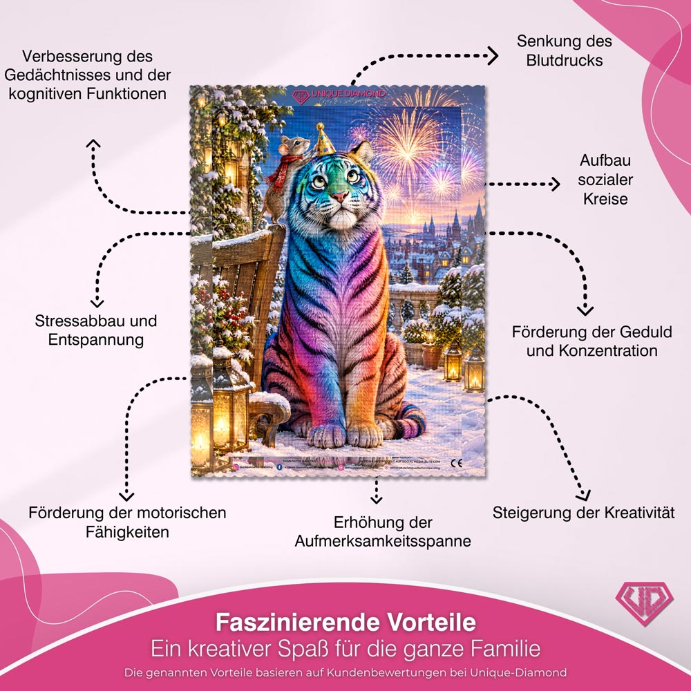 5D Diamond Painting – Tigerstark ins neue Jahr