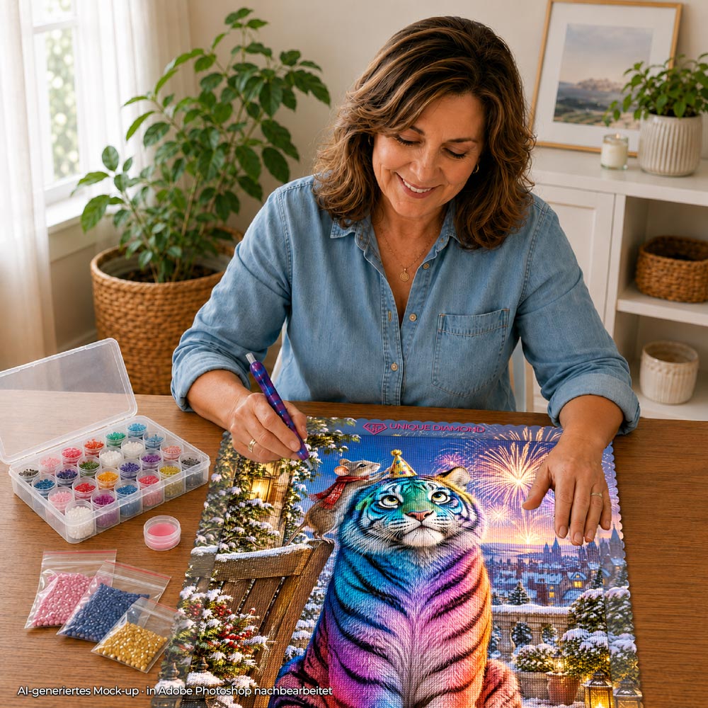 5D Diamond Painting – Tigerstark ins neue Jahr