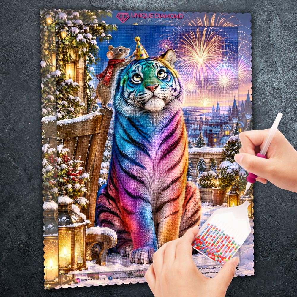 5D Diamond Painting – Tigerstark ins neue Jahr
