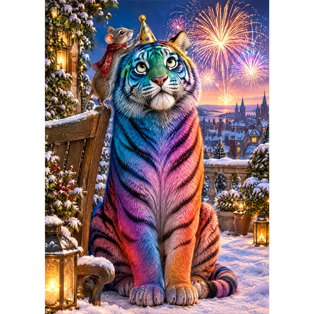 5D Diamond Painting – Tigerstark ins neue Jahr | Unique Diamond