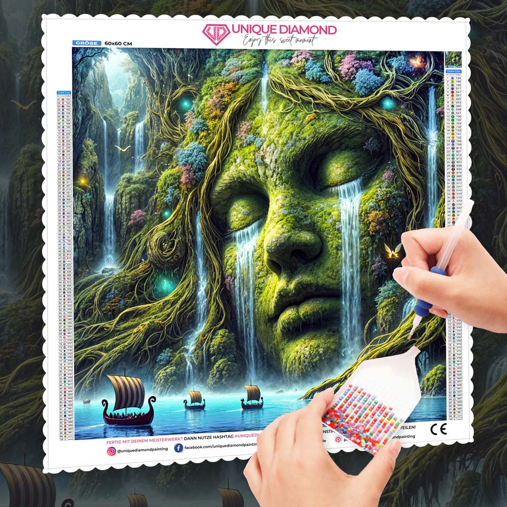 5D Diamond Painting – Tränen der Naturgöttin, unique-diamond