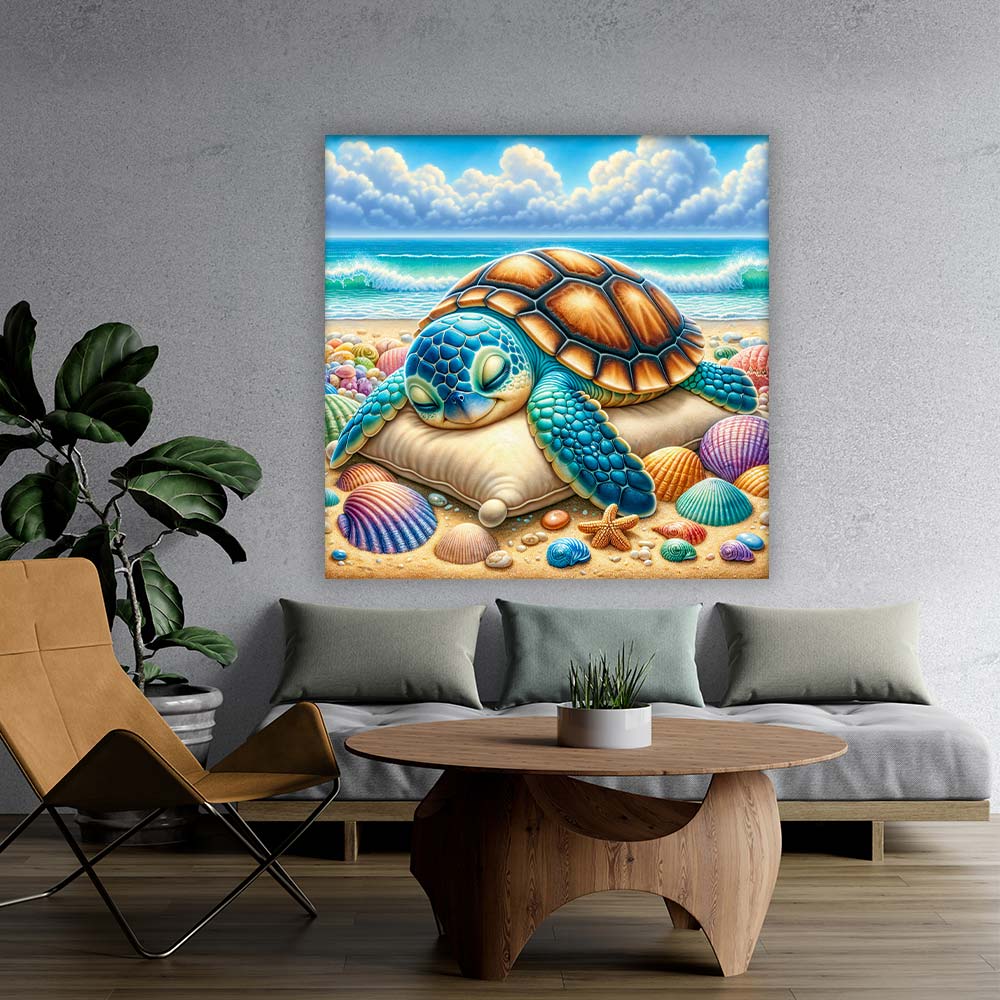 5D Diamond Painting – Träumende Schildkröte Mila, Unique-Diamond