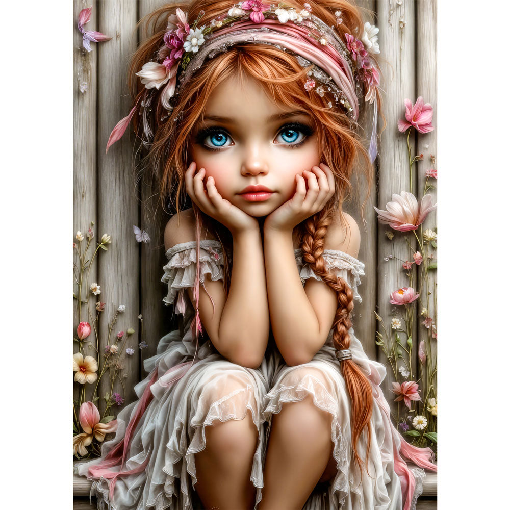 5D Diamond Painting – Träumerei im Blütenzauber, Unique-Diamond