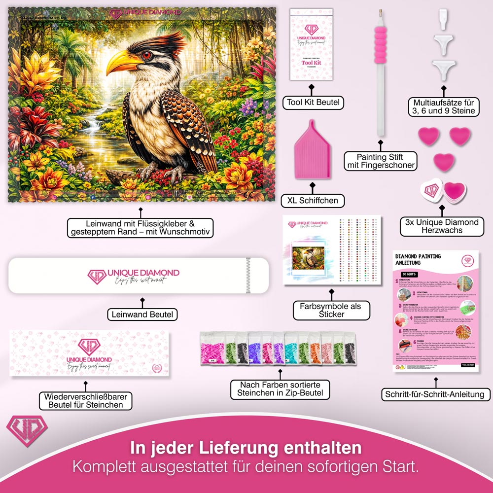 5D Diamond Painting – Tropical Hornbill