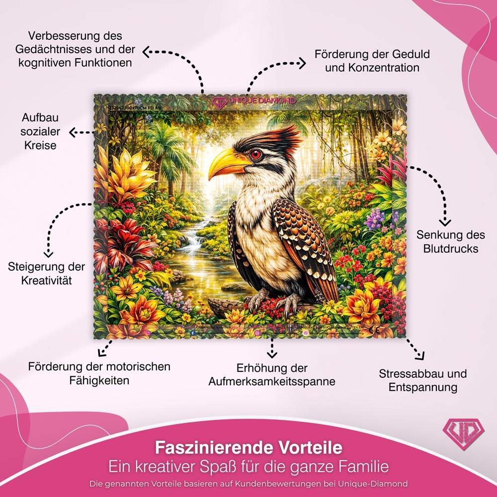 5D Diamond Painting – Tropical Hornbill