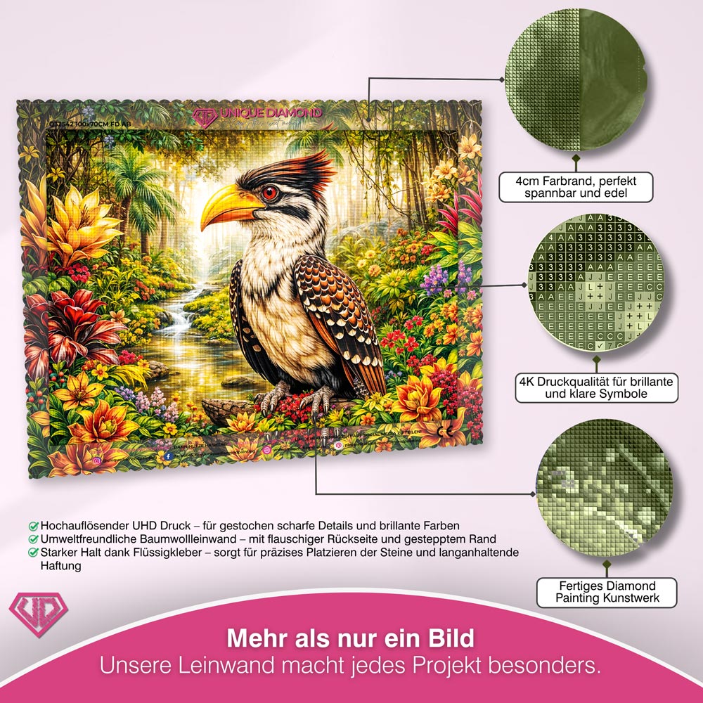 5D Diamond Painting – Tropical Hornbill