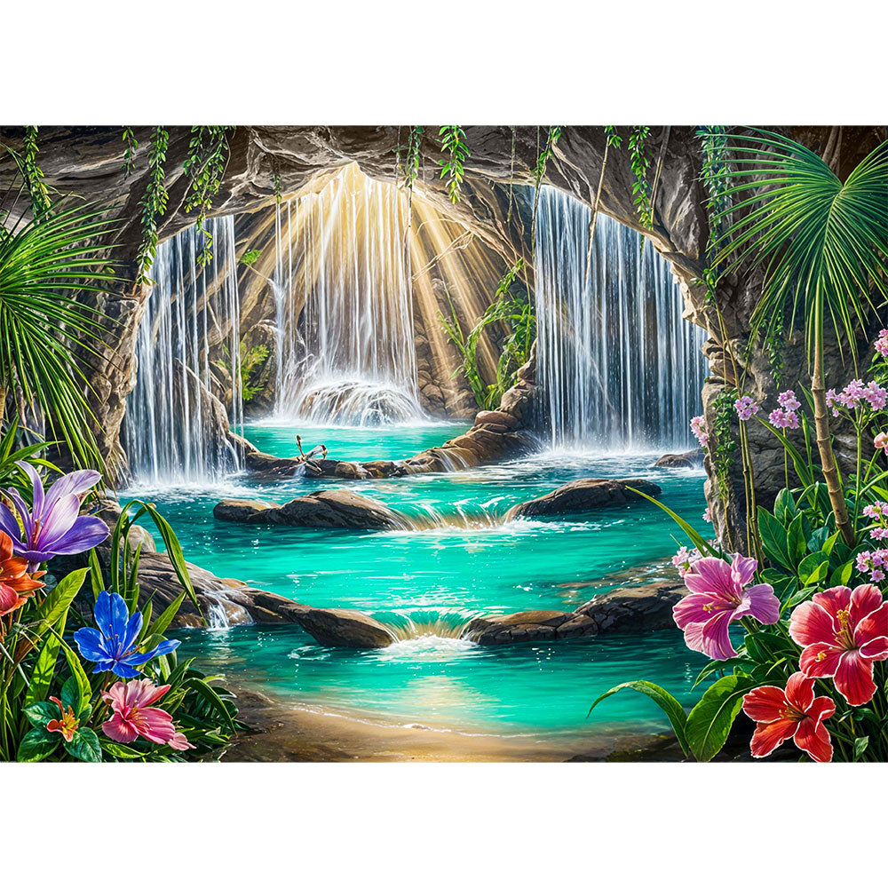5D Diamond Painting – Tropisches Lichtparadies, Unique-Diamond